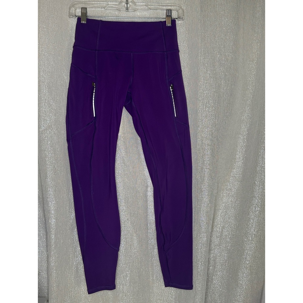 Athleta Rainier Purple Tights Leggings High Rise Athletic XS